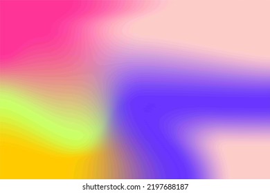 Illustration of bright color abstract pattern background gradient texture for minimal dynamic cover design. Multicolored placard poster template. Blured gradience