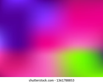 illustration of bright color background, mesh gradient texture for minimal dynamic cover design. Blue, pink, yellow, green placard poster template.