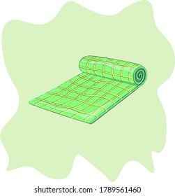 
Illustration of a bright colored towel on a beautiful colored blot background
