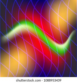 Illustration with bright element. Vector abstract composition.