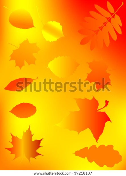 Illustration Bright Fall Foliage Background Stock Vector (Royalty Free ...