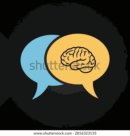 Illustration of a bright golden brain representing ideas and intelligence