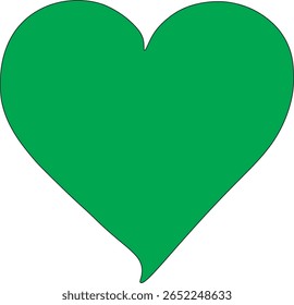 illustration of a bright green heart icon