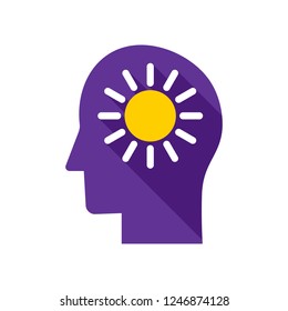 Illustration of bright mind icon concept