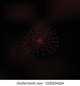 Illustration of a bright red fire crack on a black background, vector