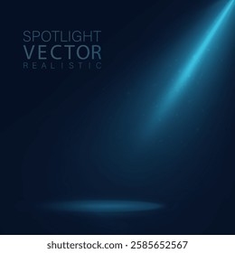 Illustration of bright spotlight sources with reflection on the floor. Spotlight for web design and illustrations	