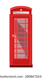 Illustration of a British telephone box.
