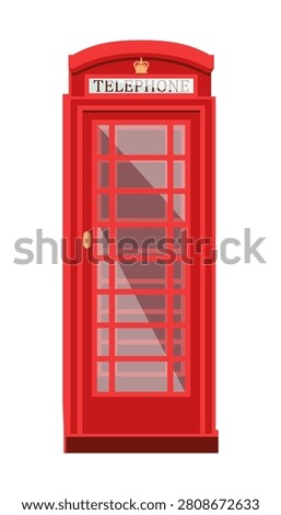 Illustration of a British telephone box.