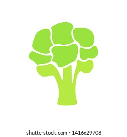 Illustration of broccoli on a white background