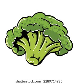 The illustration of broccoli vector. Suitable for food and drink icon, sign or symbol.