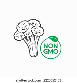 illustration of broccoli, vegetable, vector art.