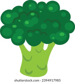 illustration of broccoli white on background vector