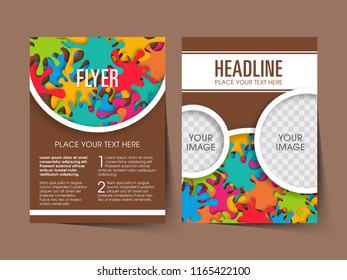 Illustration of Brochure Flyer design Layout template a4 size.
