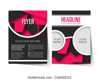 Illustration of Brochure Flyer design Layout template a4 size.