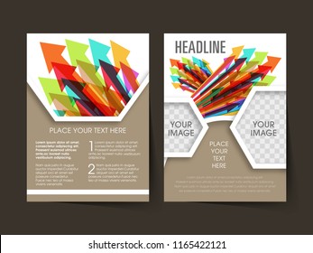 Illustration of Brochure Flyer design Layout template a4 size.