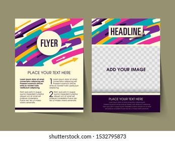Illustration of Brochure Flyer design Layout template a4 size.
