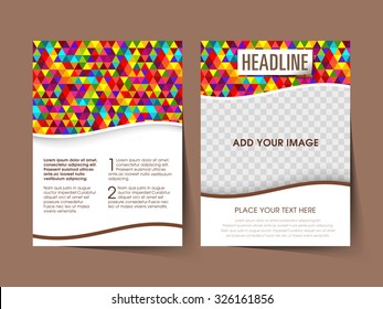 Illustration of Brochure Flyer design Layout template a4 size.