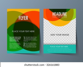 Illustration of Brochure Flyer design Layout template a4 size.