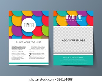 Illustration of Brochure Flyer design Layout template a4 size.