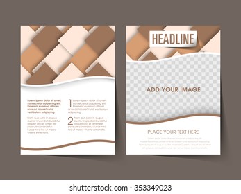 Illustration of Brochure Flyer design Layout template a4 size.