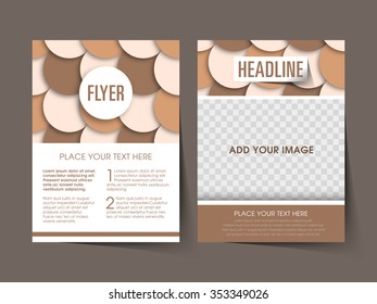 Illustration of Brochure Flyer design Layout template a4 size.