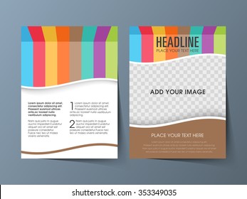 Illustration of Brochure Flyer design Layout template a4 size.