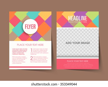 Illustration of Brochure Flyer design Layout template a4 size.