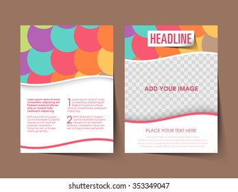 Illustration of Brochure Flyer design Layout template a4 size.