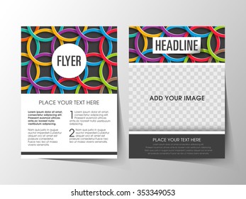 Illustration of Brochure Flyer design Layout template a4 size.