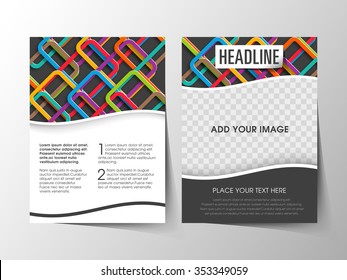 Illustration of Brochure Flyer design Layout template a4 size.