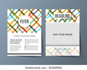 Illustration of Brochure Flyer design Layout template a4 size.