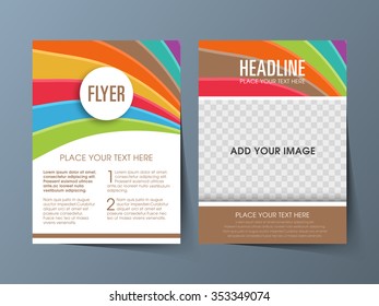 Illustration of Brochure Flyer design Layout template a4 size.