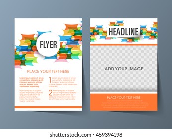 Illustration of Brochure Flyer design Layout template a4 size.