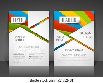 Illustration of Brochure Flyer design Layout template a4 size.