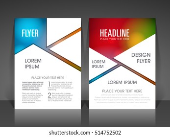Illustration of Brochure Flyer design Layout template a4 size.