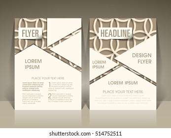 Illustration of Brochure Flyer design Layout template a4 size.