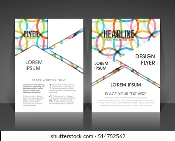 Illustration of Brochure Flyer design Layout template a4 size.