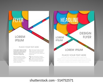 Illustration of Brochure Flyer design Layout template a4 size.