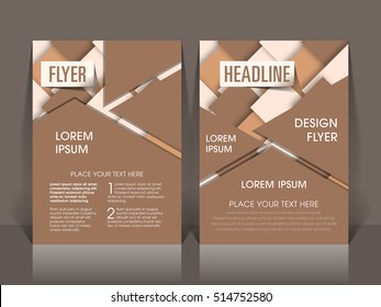 Illustration of Brochure Flyer design Layout template a4 size.