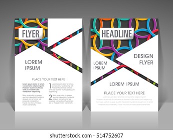 Illustration of Brochure Flyer design Layout template a4 size.
