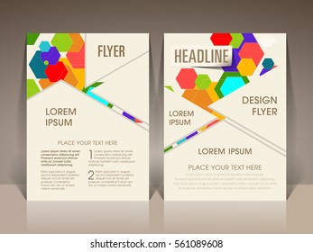 Illustration of Brochure Flyer design Layout template a4 size.