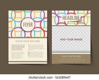 Illustration of Brochure Flyer design Layout template a4 size.