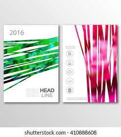 Illustration Brochure Flyer Template A4 Size Design, Cover of Book Design, Abstract Presentation Templates - Vector