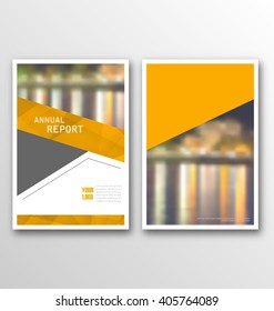 Illustration Brochure Template Layout, Cover Design Annual Report, Design of Magazine or Newspaper - Vector