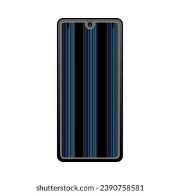 Es una ilustración de un smartphone negro roto.