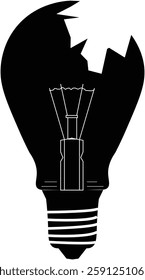 The Illustration of the broken Bulb