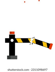 illustration of a broken or damaged doorstop