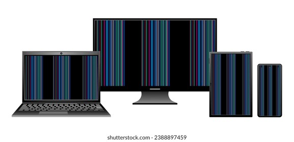 It is an illustration of a broken device.