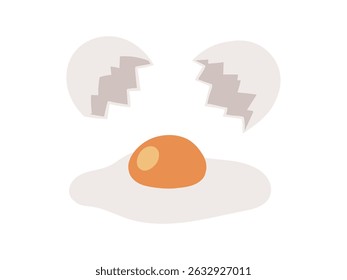 Illustration of a broken egg