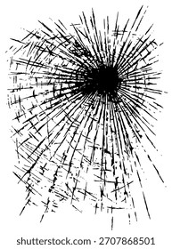Ilustración de textura de vidrio roto.